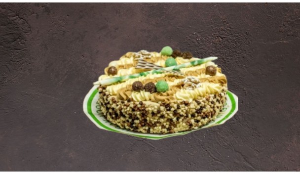 Hazelnoot schuimtaartje