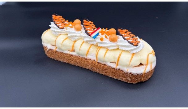 Oranje tropical slof